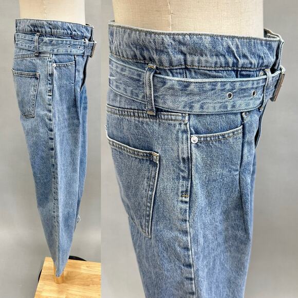 AGOLDE Reworked 90s Paperbag Jeans  Straight Leg High Rise Size 26 - Picture 5 of 16